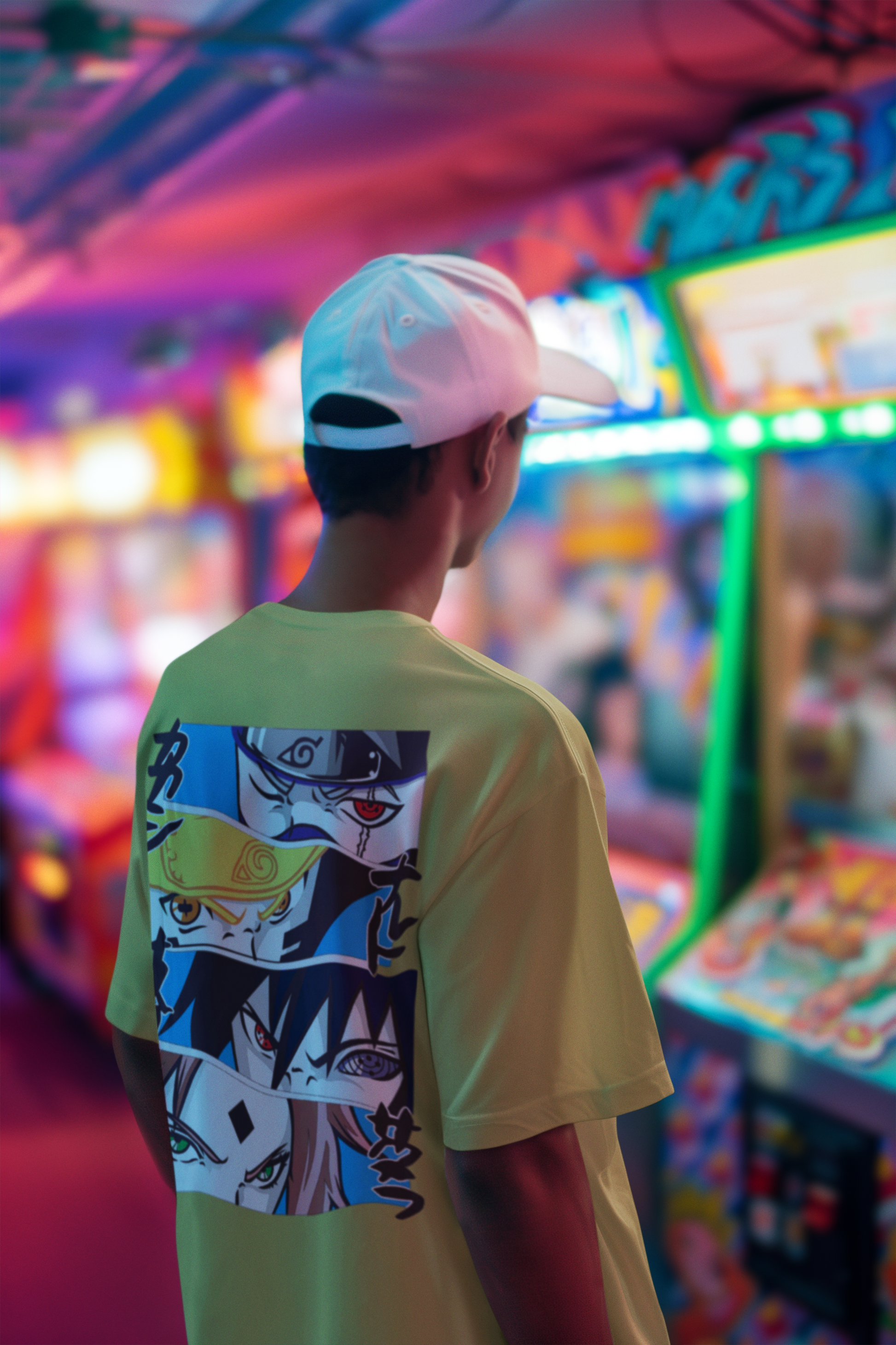 SCUBAAA Men's Naruto Oversized Half Sleeve T-shirt