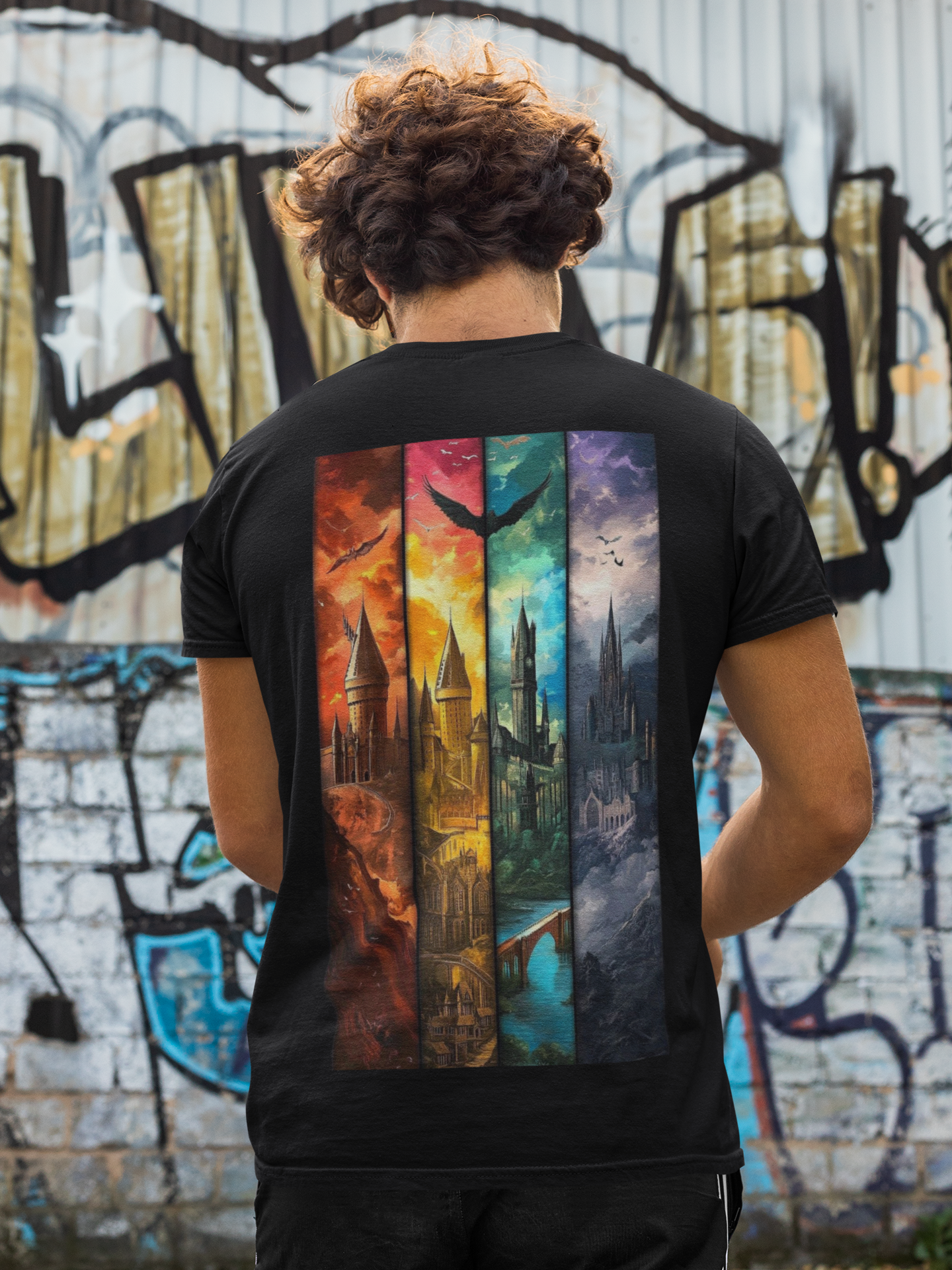 SCUBAAA Men's Harry Potter Half Sleeve Regular Fit T-shirt