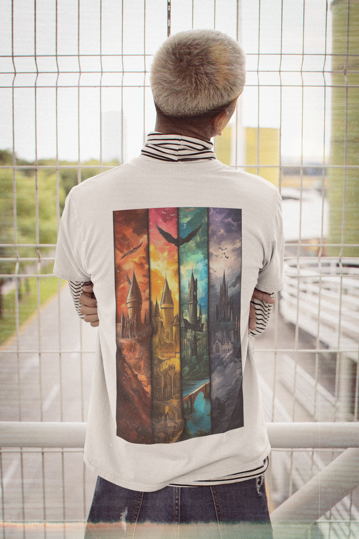 SCUBAAA Men's Harry Potter Half Sleeve Regular Fit T-shirt