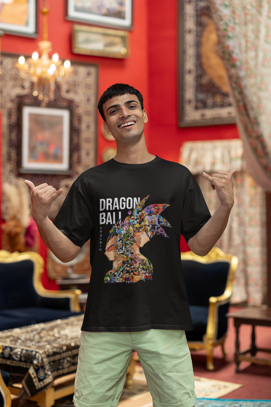 SCUBAAA Men's GOKU X Vegeta Oversized T-Shirt