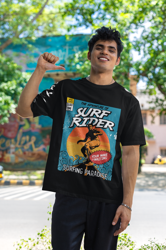 SCUBAAA Men's Surf Rider Oversized T-Shirt