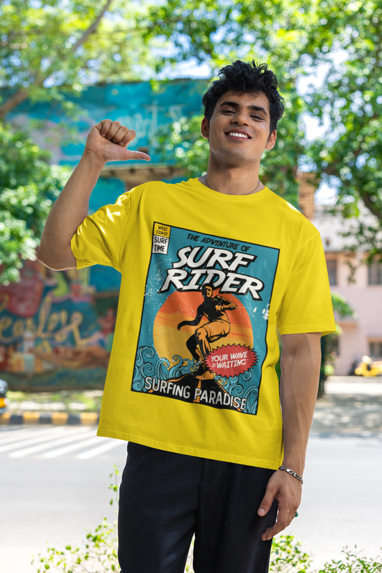 SCUBAAA Men's Surf Rider Oversized T-Shirt