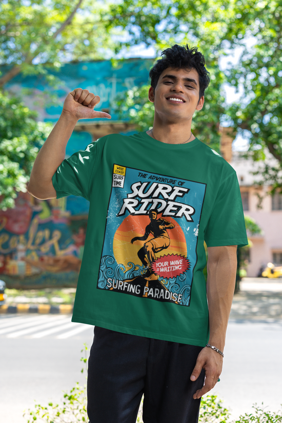 SCUBAAA Men's Surf Rider Oversized T-Shirt
