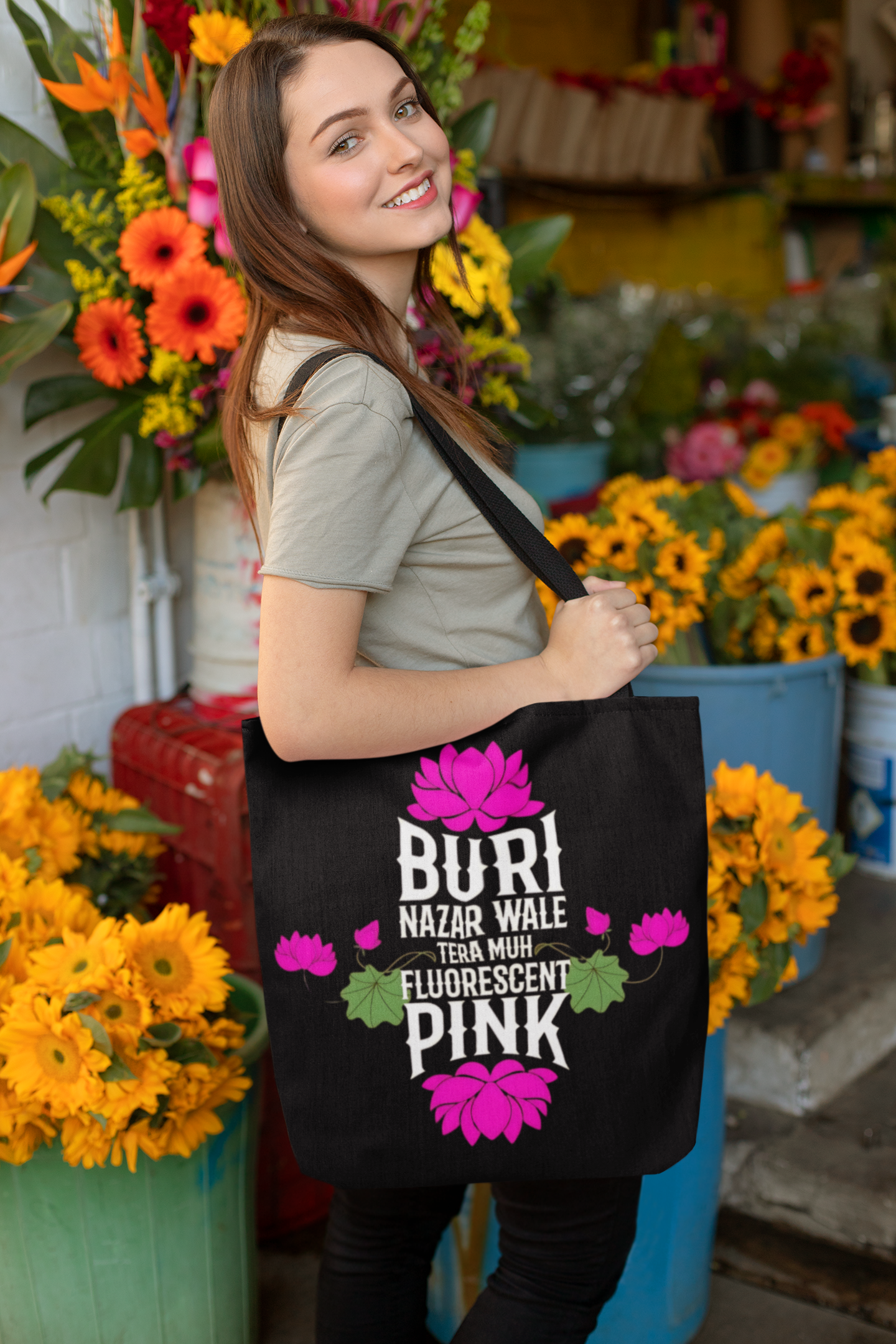 SCUBAAA Fluorescent Tote Bag Zipper