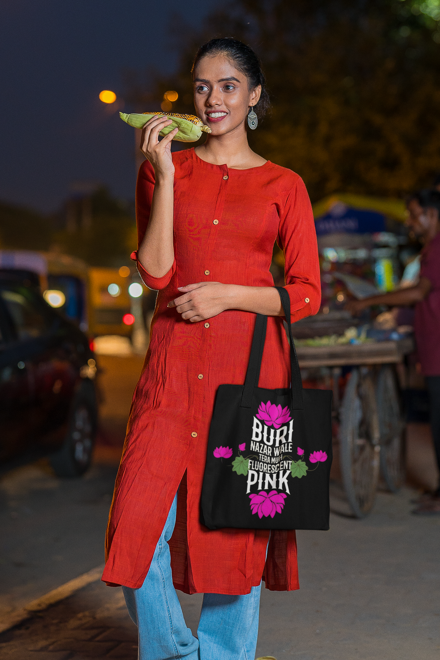 SCUBAAA Fluorescent Tote Bag Zipper