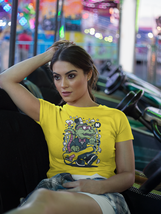 SCUBAAA Women's Trex Guitar Crop Top