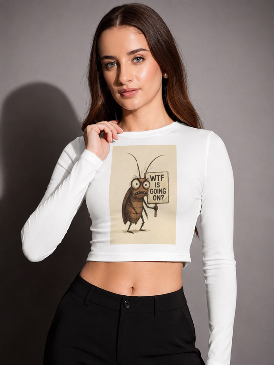 Cockroach Full Sleeve Crop top