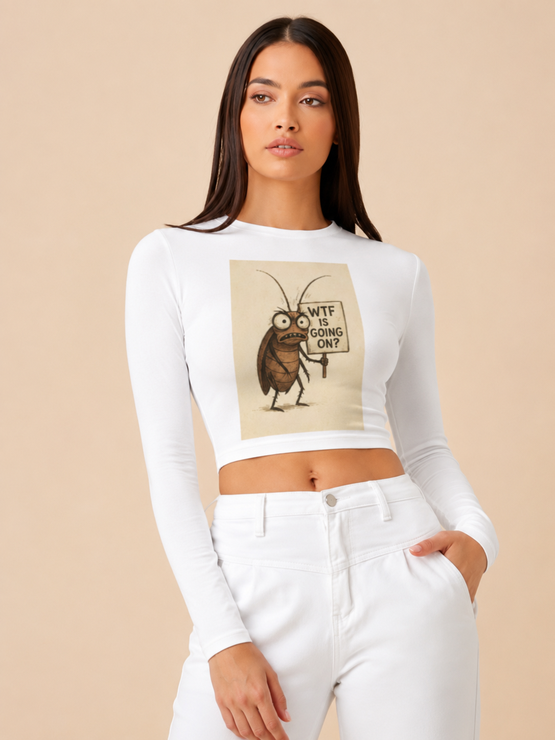 Cockroach Full Sleeve Crop top