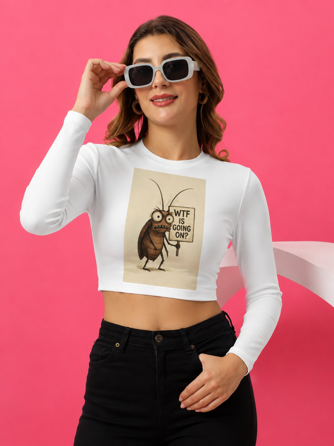 Cockroach Full Sleeve Crop top