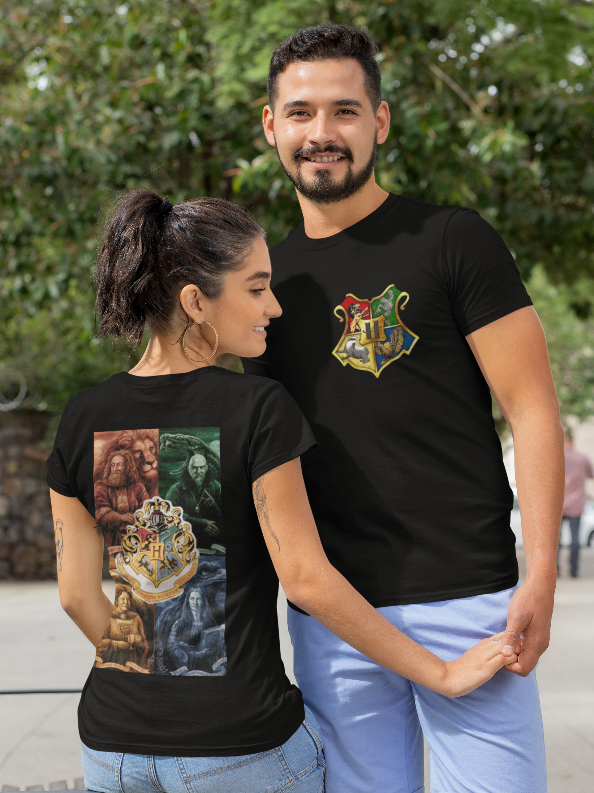 SCUBAAA HARRY POTTER COUPLE COMBO HALF T-SHIRT