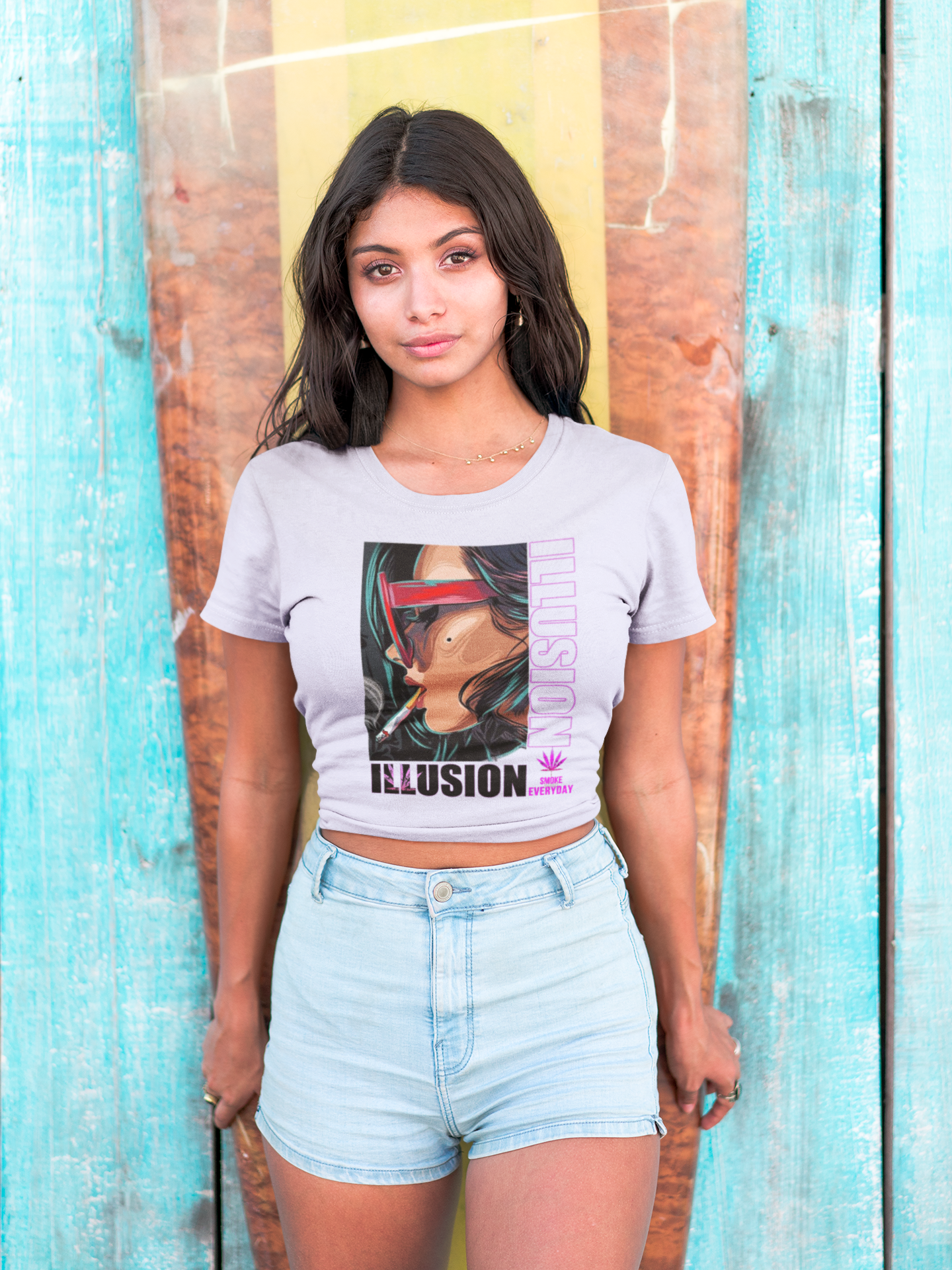 SCUBAAA Women's ILLUSION Crop Top