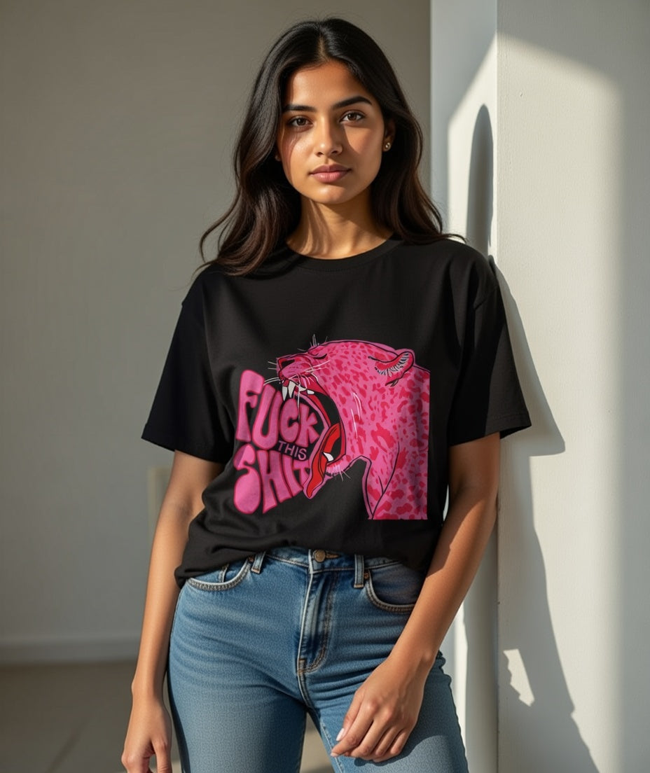 Pissed Pink Panther Oversized T-Shirt
