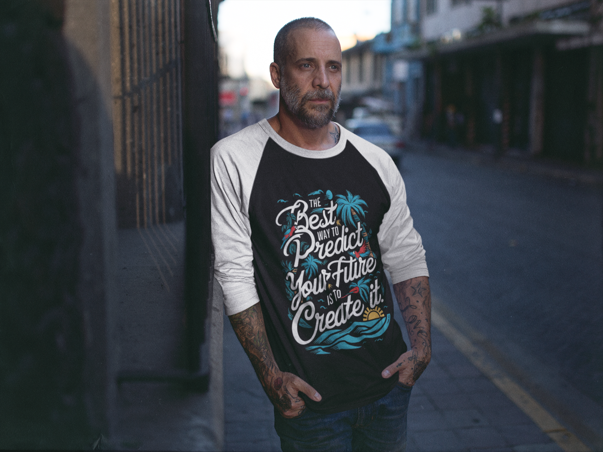 SCUBAAA Men's Full Sleeve Raglan T-Shirt