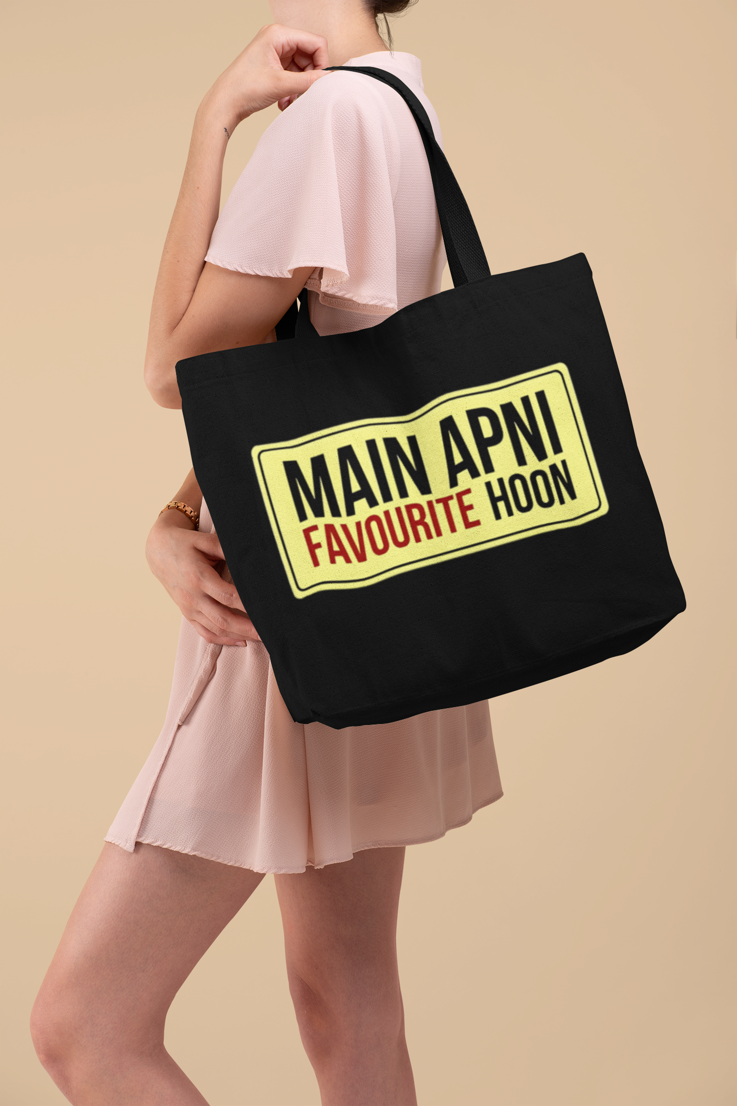 SCUBAAA Main Apni Favourite Hoon Tote Zipper Bag