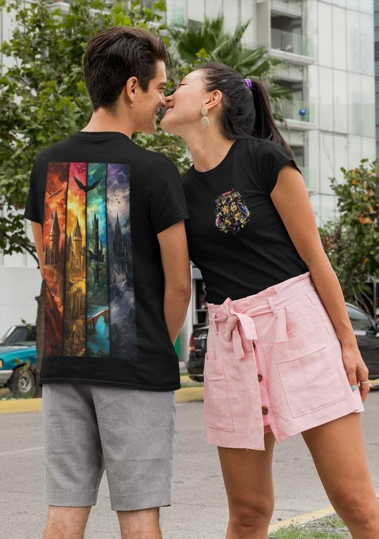 SCUBAAA HARRY POTTER COUPLE COMBO HALF T-SHIRT