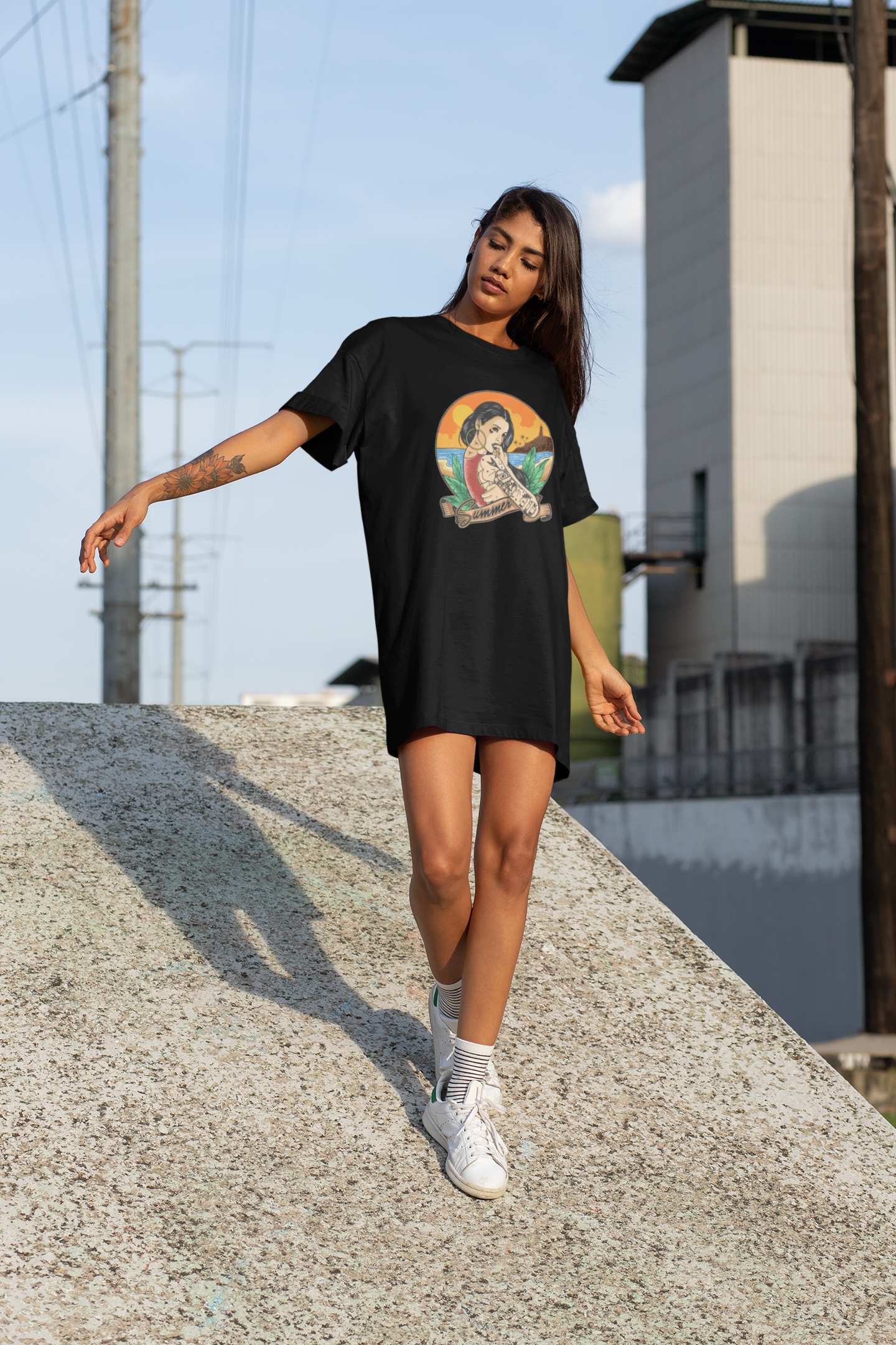 SCUBAAA Women's Medusa T-Shirt Dress
