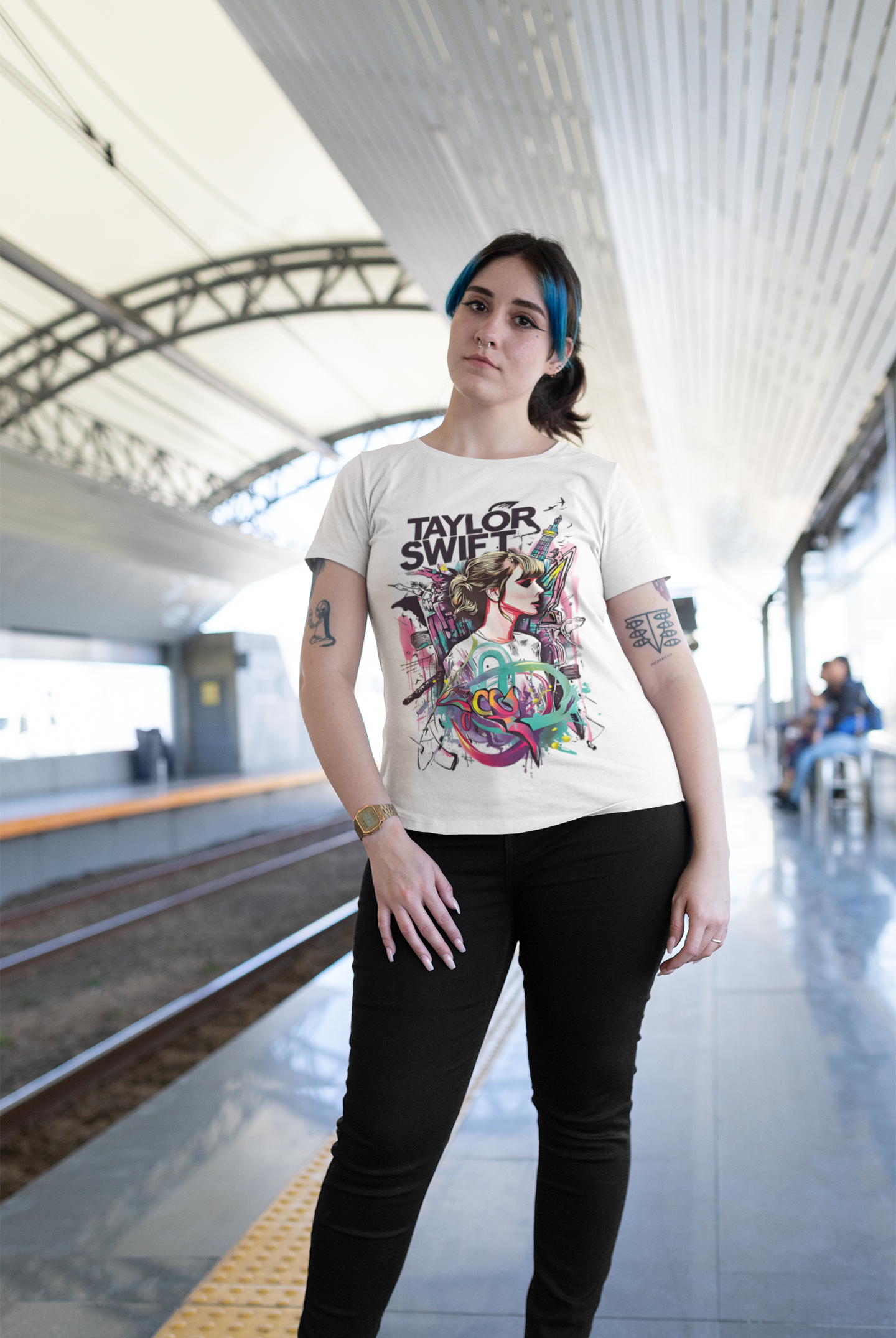 SCUBAAA - Women's Taylor Swift Half Sleeve T-Shirt