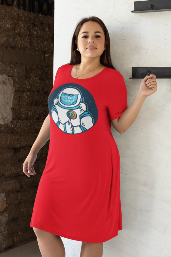 SCUBAAA Astronaut Women T-Shirt Dress
