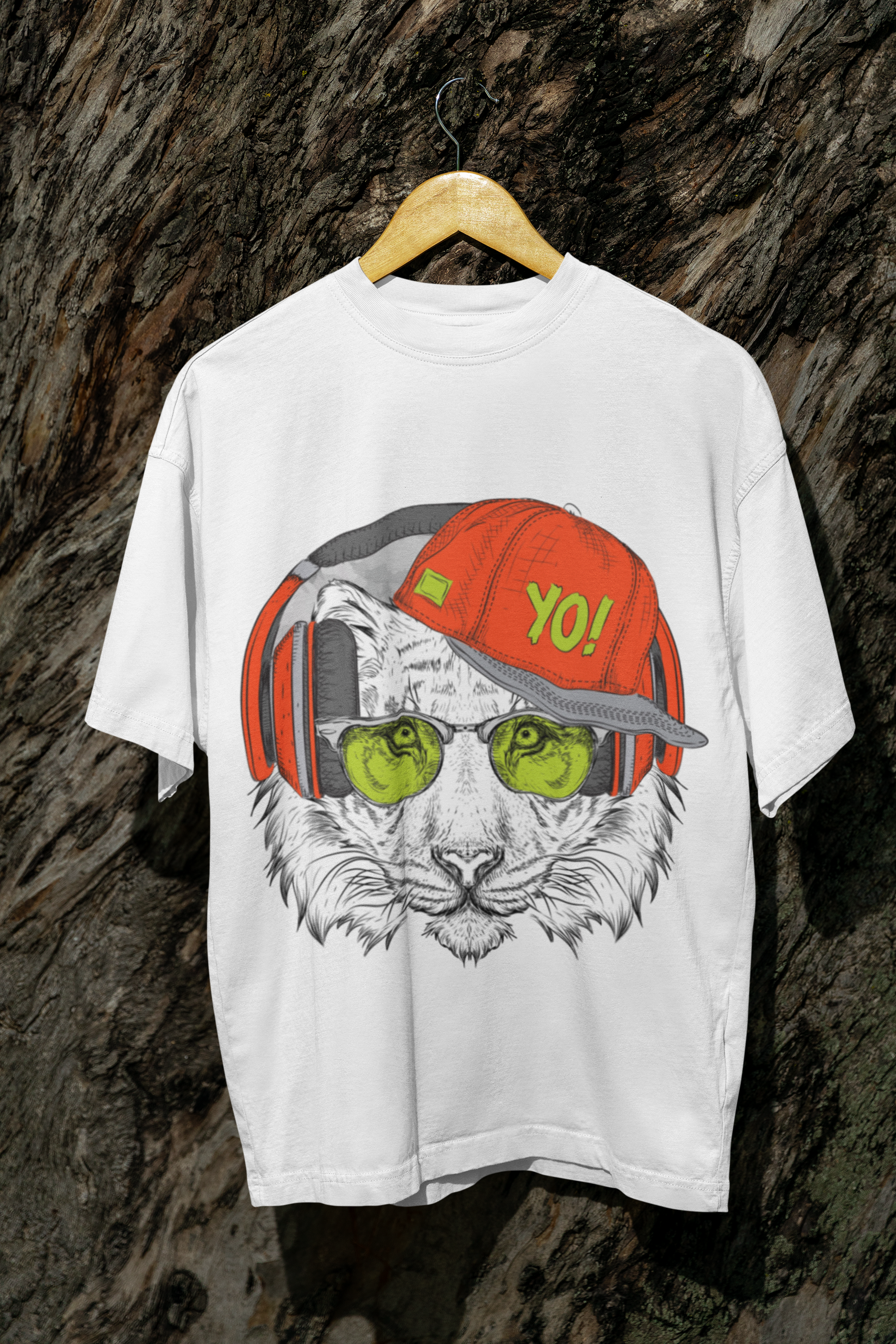 SCUBAAA Husky Design Oversized T-Shirt