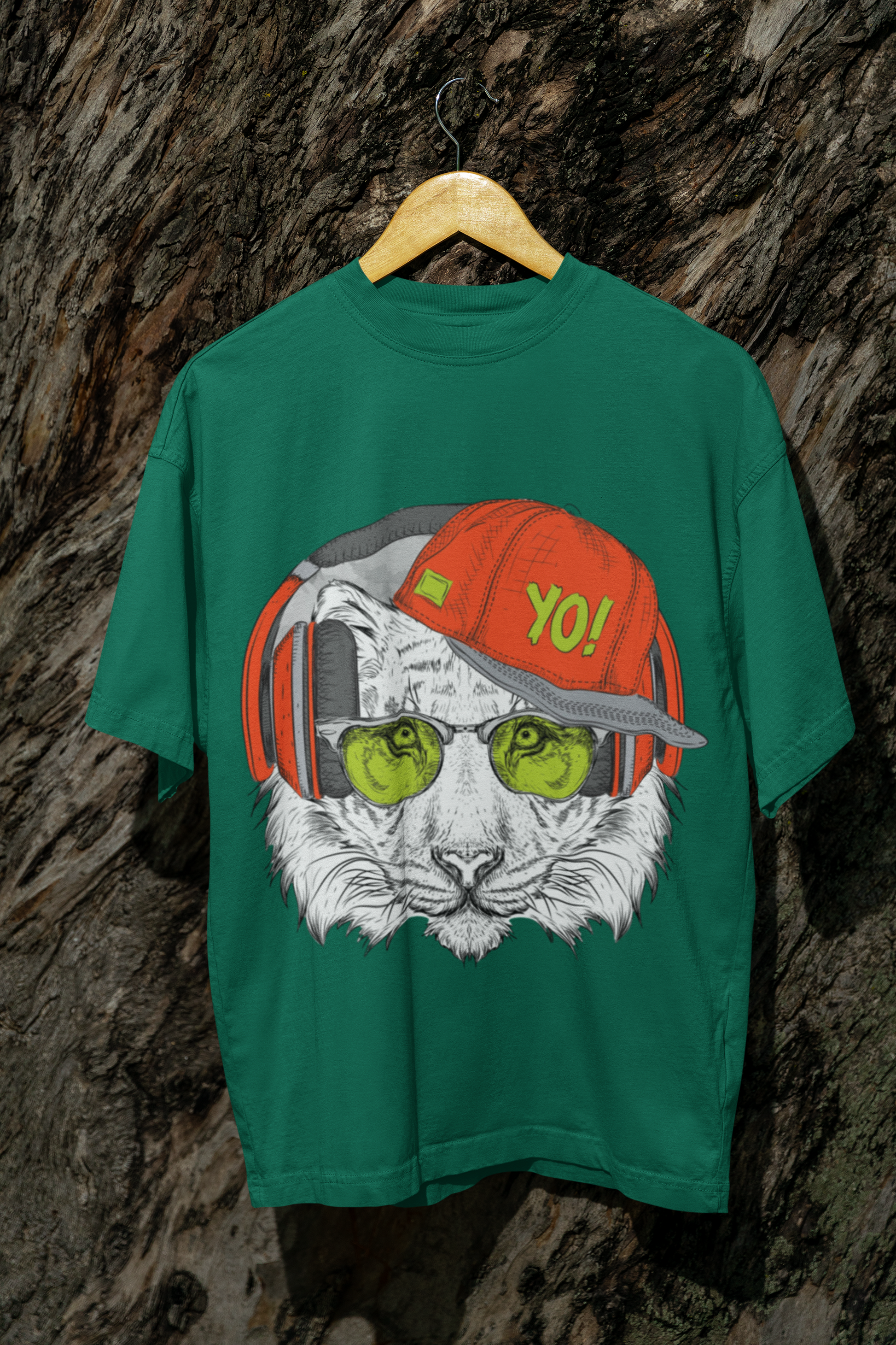 SCUBAAA Husky Design Oversized T-Shirt
