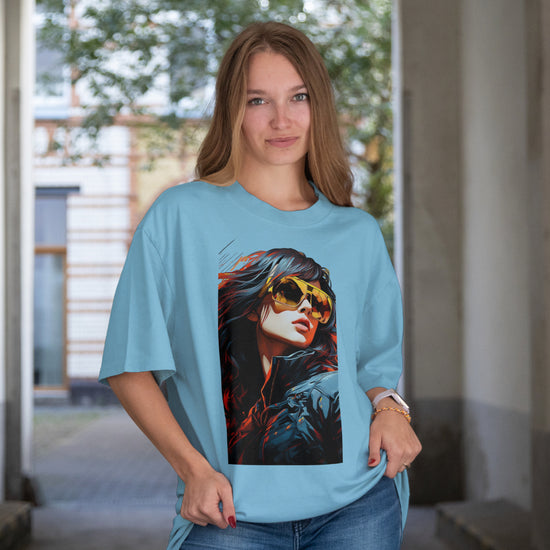 SCUBAAA Women's Fearless & Fierce Oversized Terry T-Shirt