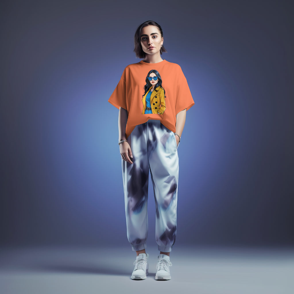 SCUBAAA Women's Bold & Chic: A Modern Fashion Statement Oversized T-Shirt