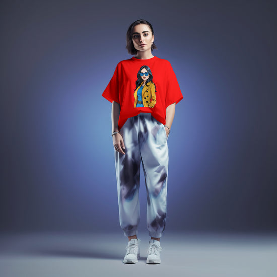 SCUBAAA Women's Bold & Chic: A Modern Fashion Statement Oversized T-Shirt