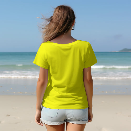 SCUBAAA Women's Sunset Drive in Style Half Sleeve Regular Fit T-shirt