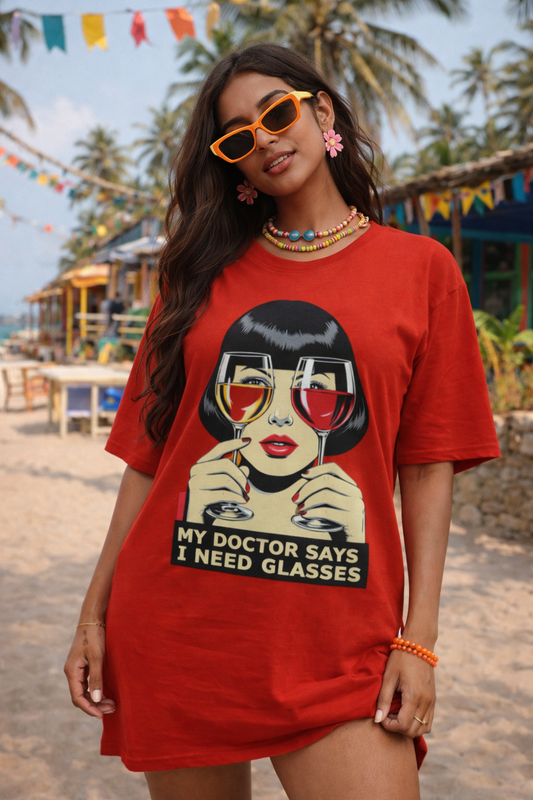 Wine Vision Dress Oversized Classic T-Shirt