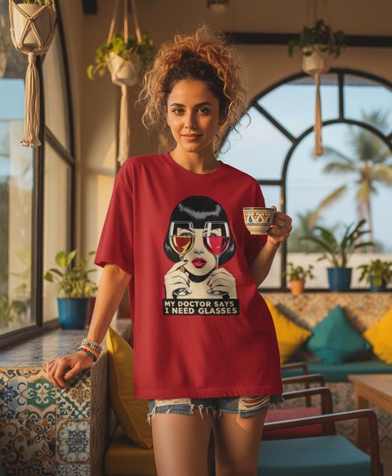 Wine Vision Dress Oversized Classic T-Shirt