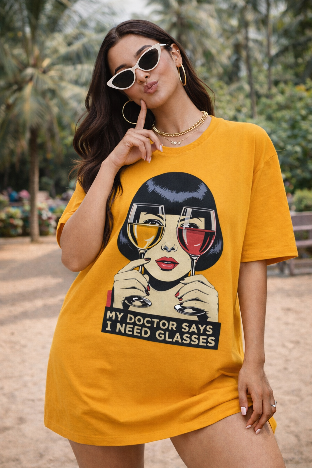 Wine Vision Dress Oversized Classic T-Shirt