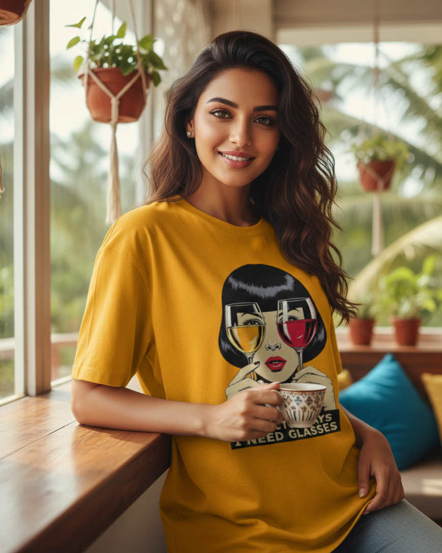 Wine Vision Dress Oversized Classic T-Shirt