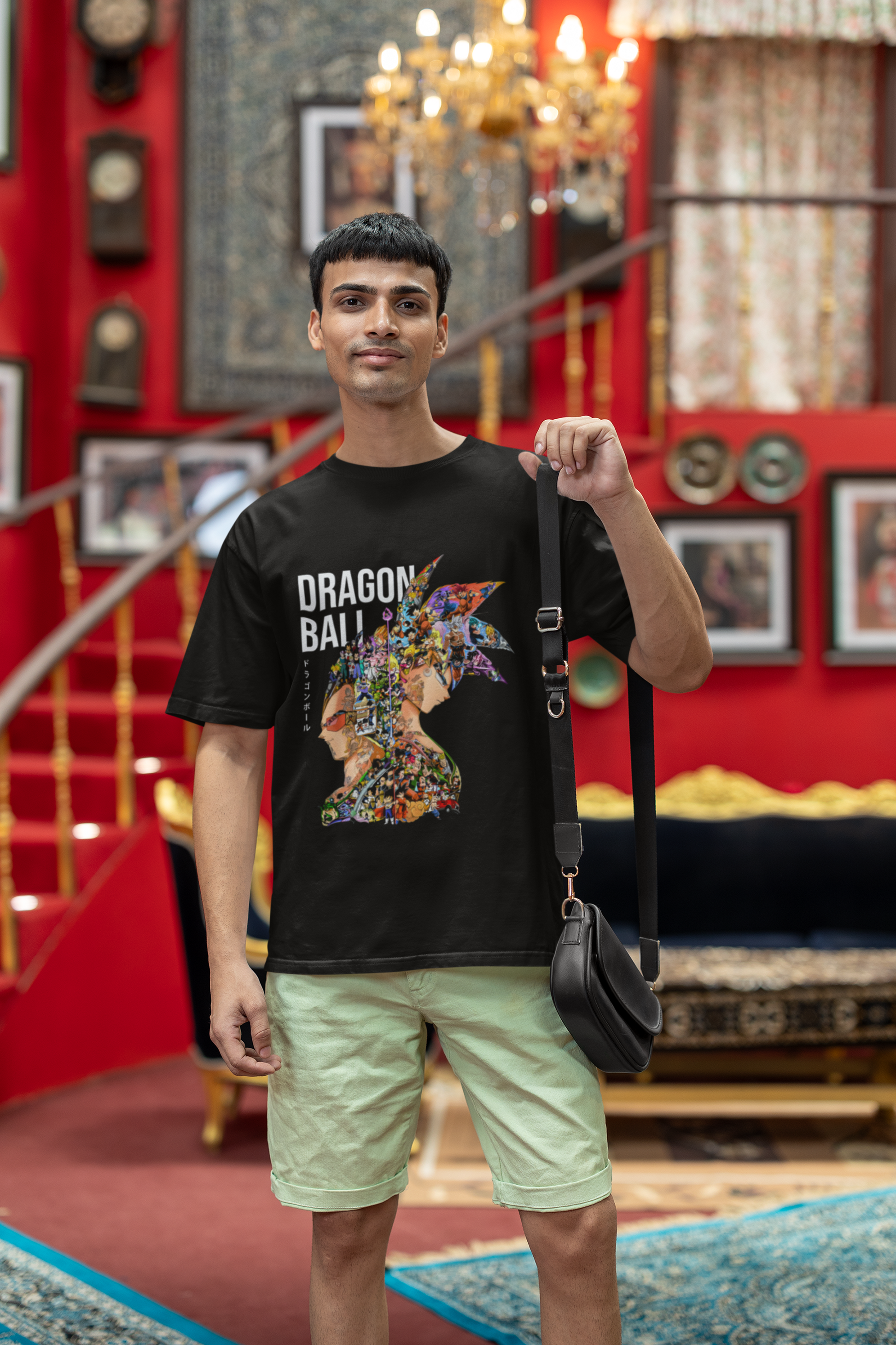 SCUBAAA Men's GOKU X Vegeta Oversized T-Shirt