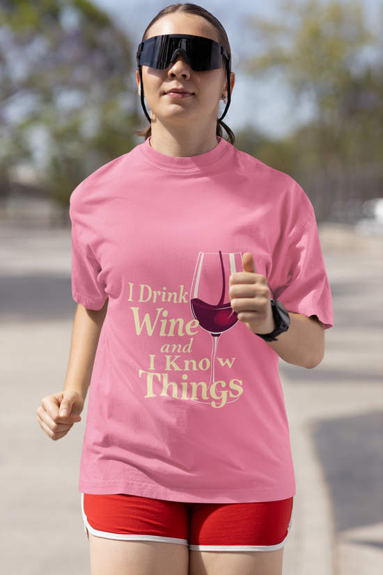 SCUBAAA Women's Wine Oversized T-Shirt