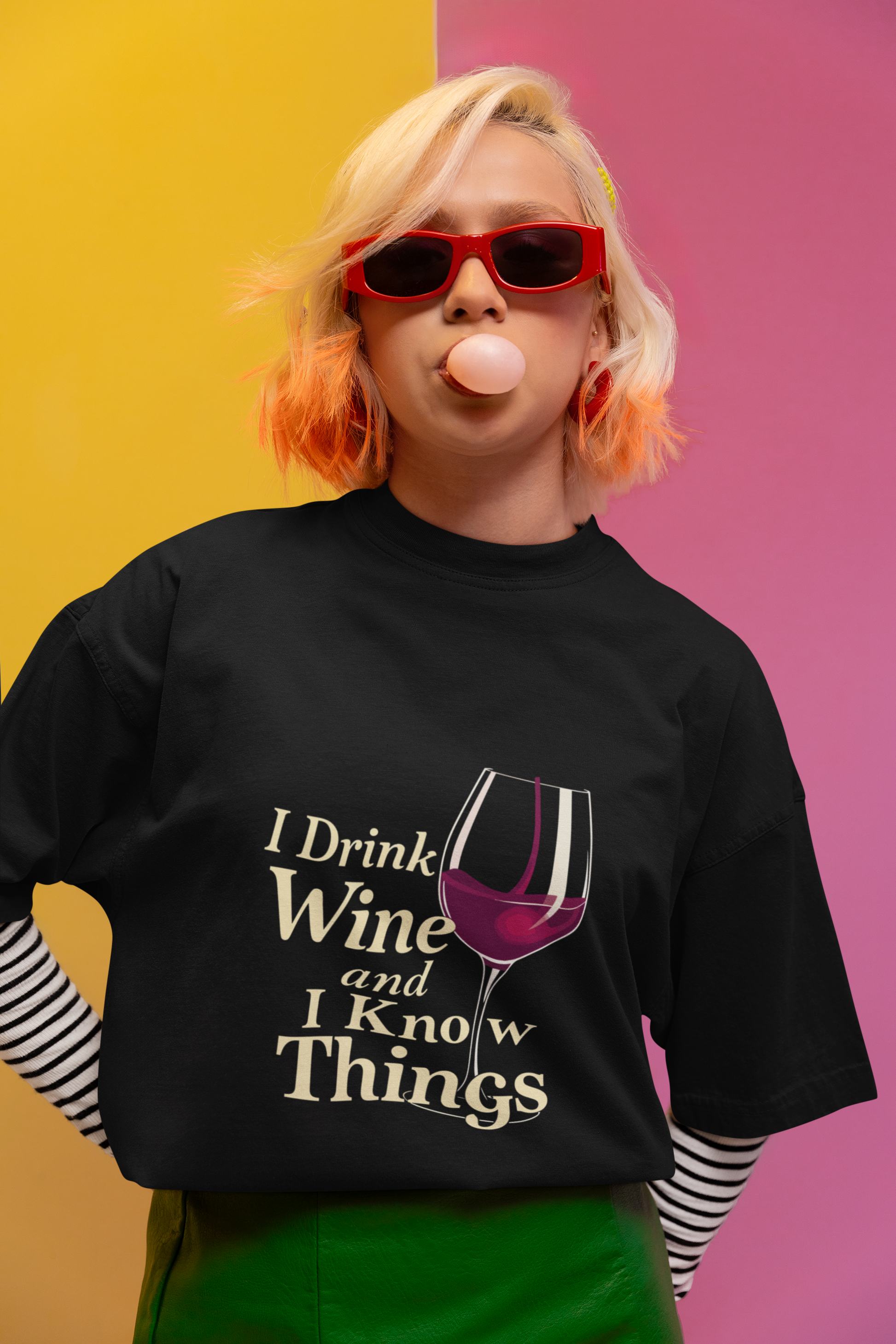 SCUBAAA Women's Wine Oversized T-Shirt