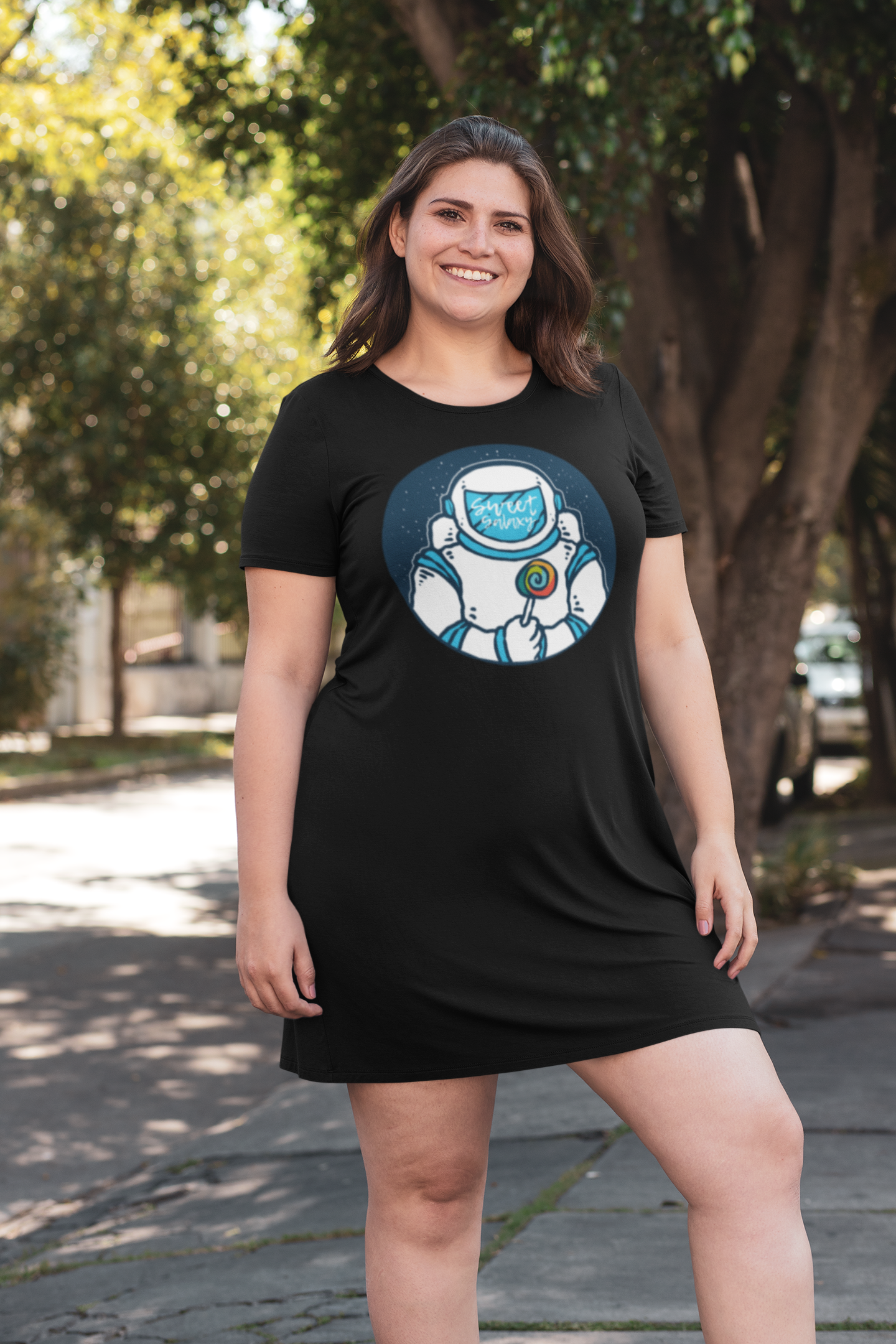 SCUBAAA Astronaut Women T-Shirt Dress