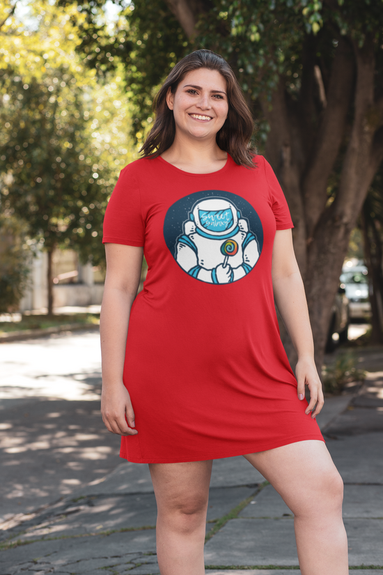 SCUBAAA Astronaut Women T-Shirt Dress