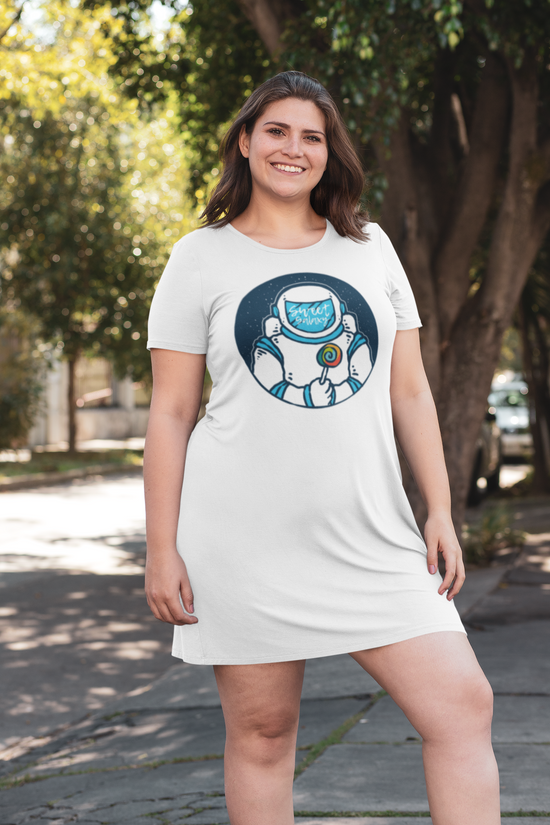 SCUBAAA Astronaut Women T-Shirt Dress