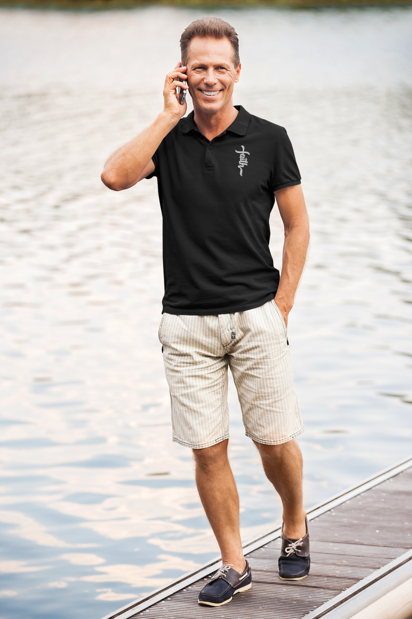 SCUBAAA Men's Faith Polo T-Shirt
