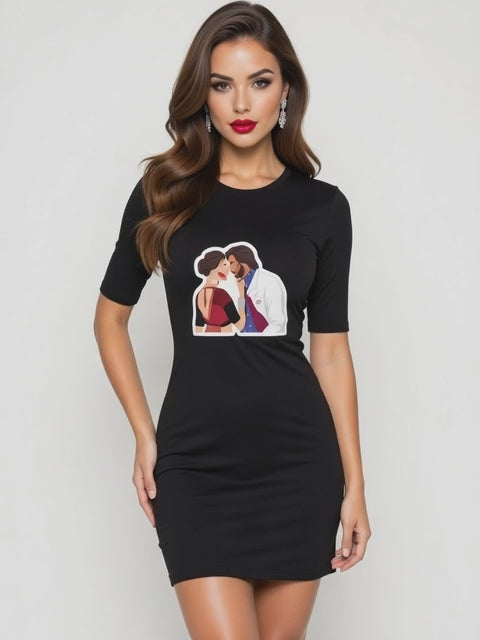 Bollywood Vibes T-Shirt Dress