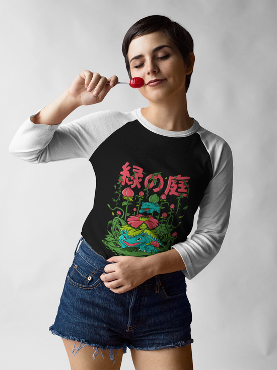 SCUBAAA Women's Tokyo Jungle Raglan T-Shirt