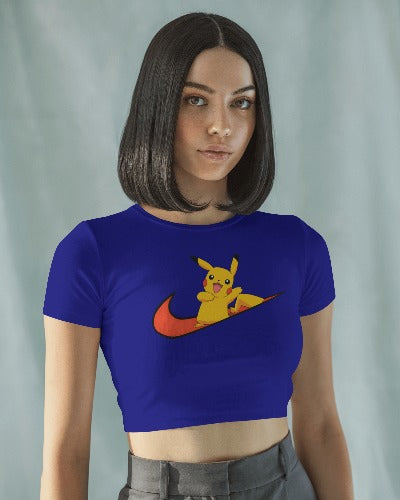 SCUBAAA Women's Pikachu Crop Top