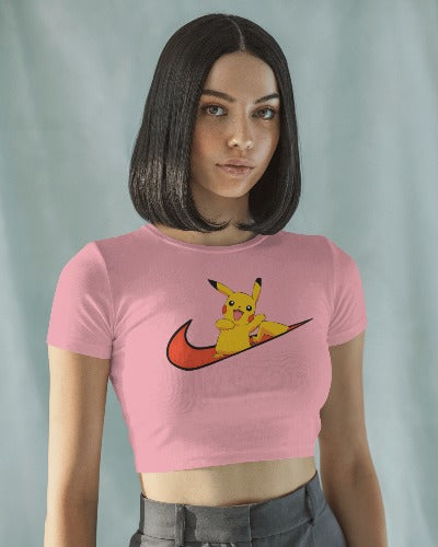 SCUBAAA Women's Pikachu Crop Top