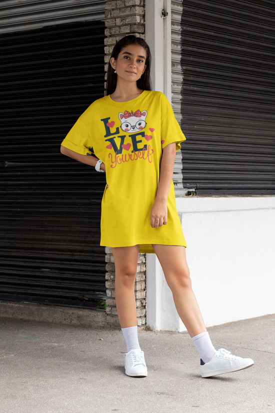 SCUBAAA Women's Love T-Shirt Dress