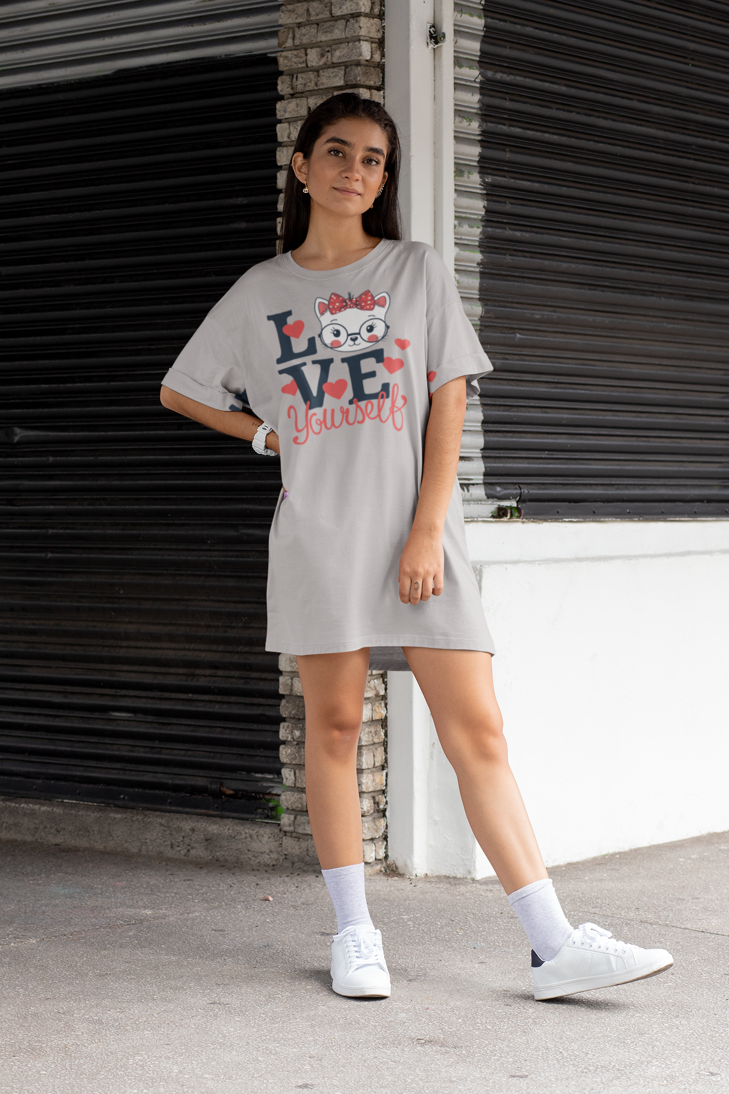 SCUBAAA Women's Love T-Shirt Dress
