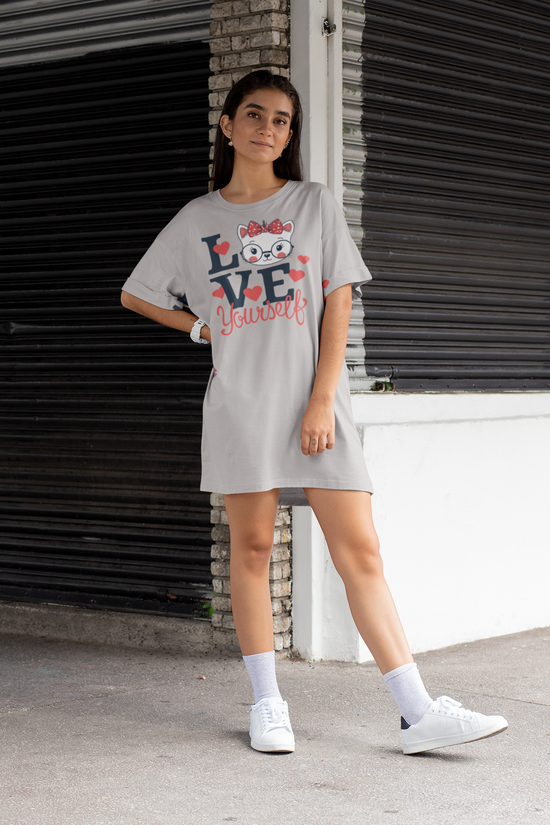 SCUBAAA Women's Love T-Shirt Dress