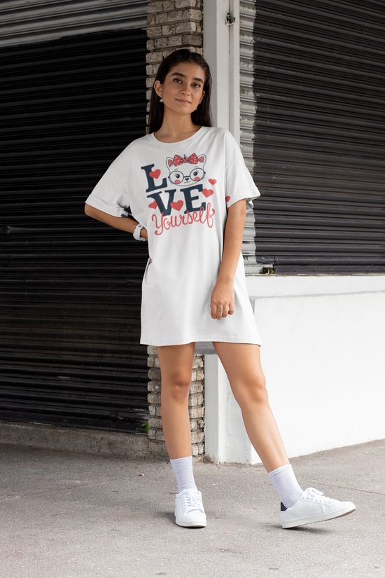 SCUBAAA Women's Love T-Shirt Dress