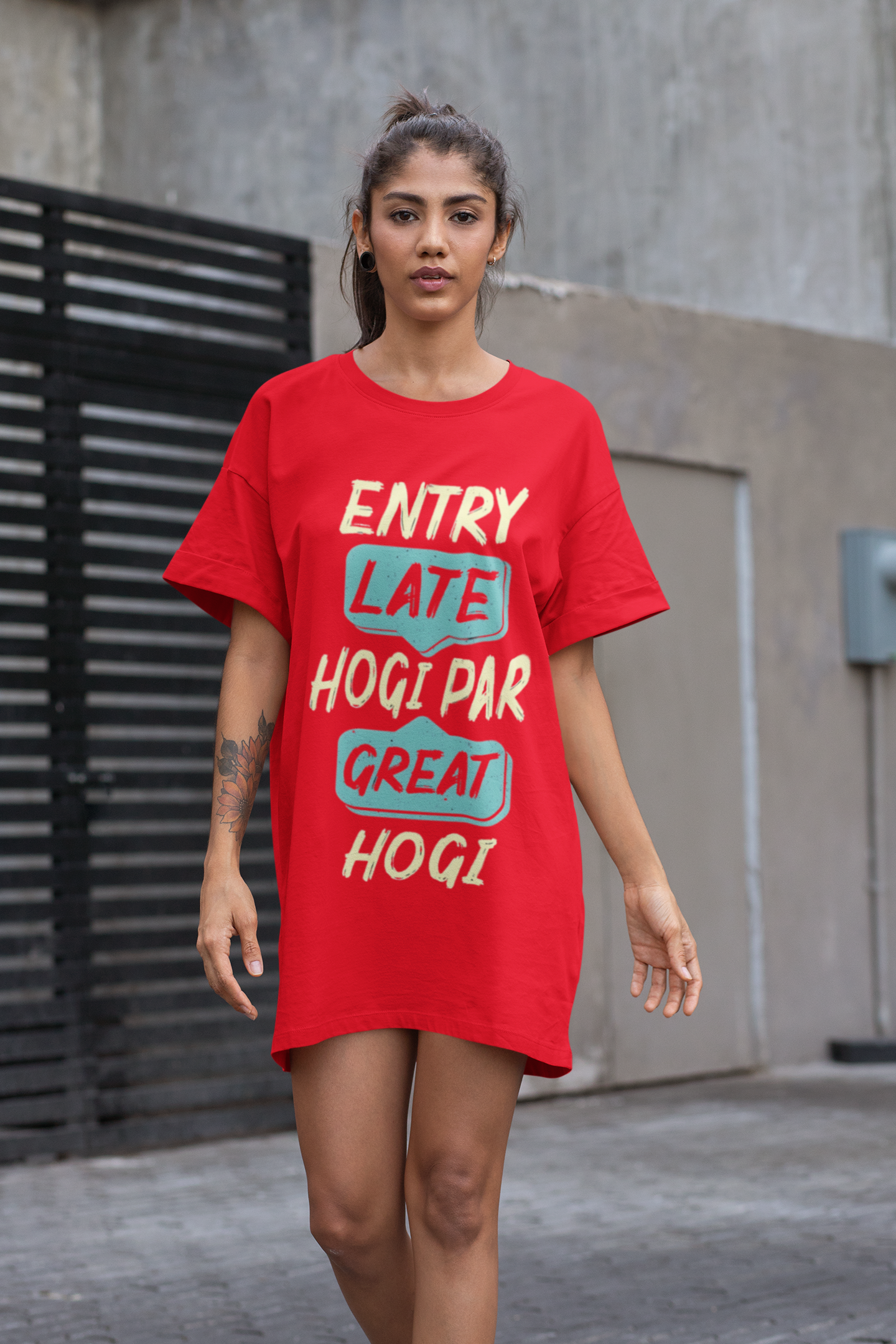 SCUBAAA Women's Entry T-Shirt Dress