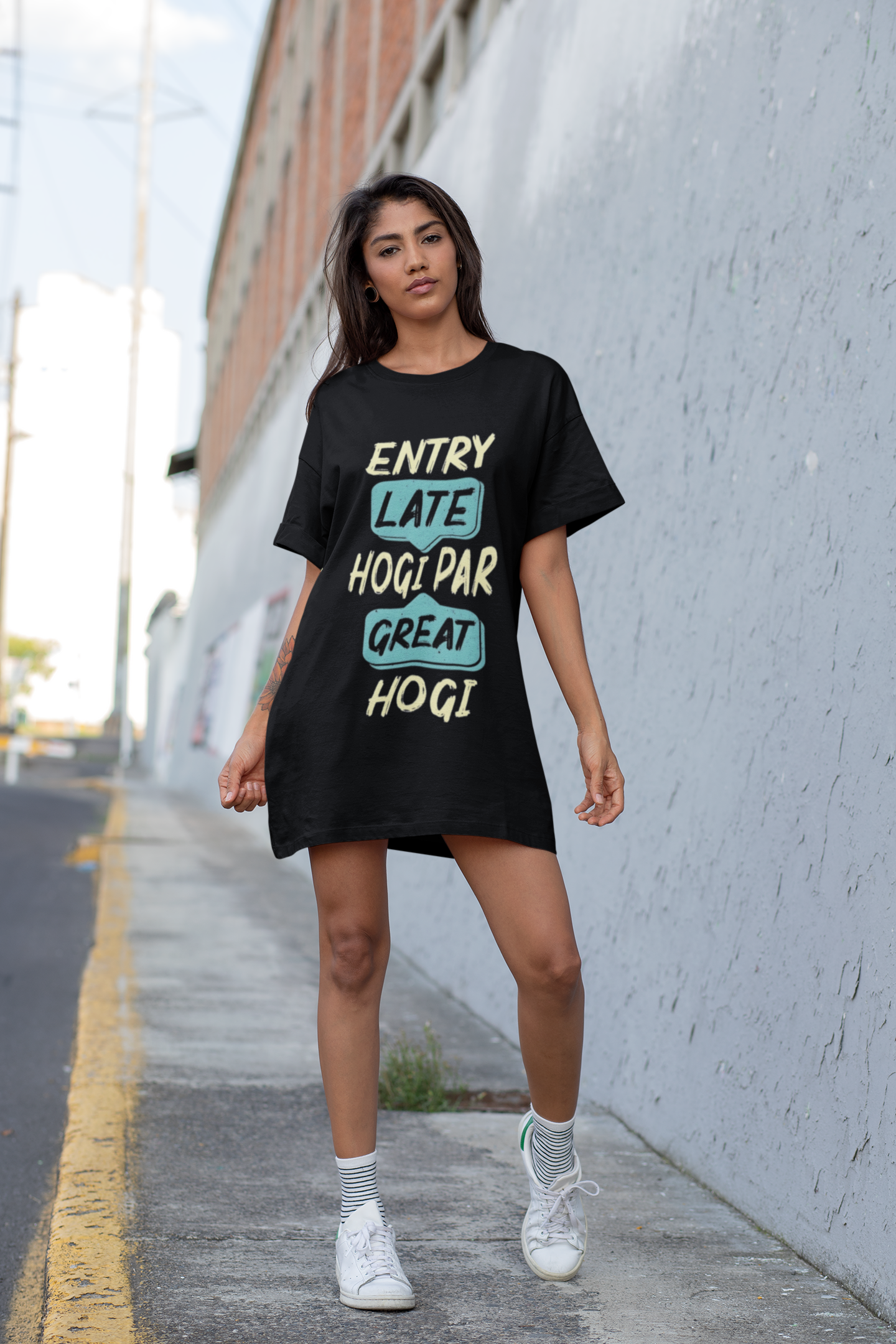 SCUBAAA Women's Entry T-Shirt Dress