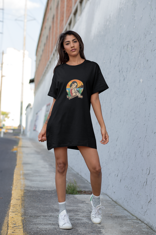 SCUBAAA Women's Medusa T-Shirt Dress